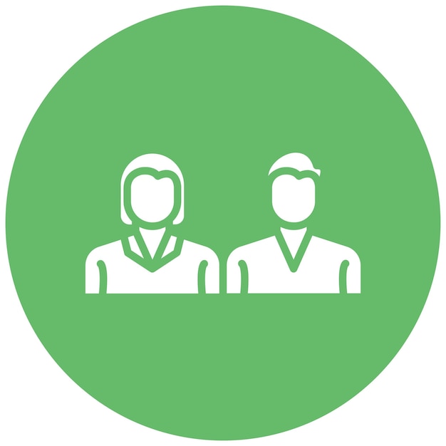 Professional Business Team Icon on Green Background | Jiffy Designs