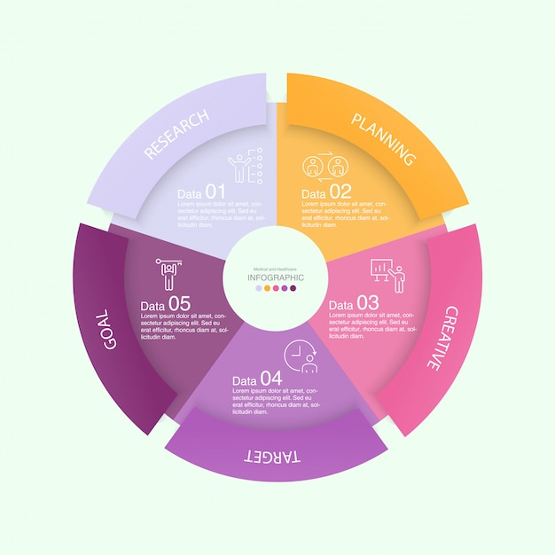 Vibrant Infographic Pie Chart with Detailed Segments | Jiffy Designs