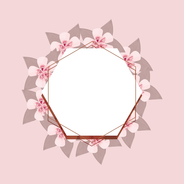 Elegant Floral Frame with Delicate Pink Blossoms | Jiffy Designs
