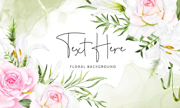 Delicate Floral Backdrop with Handwritten Text | Jiffy Designs