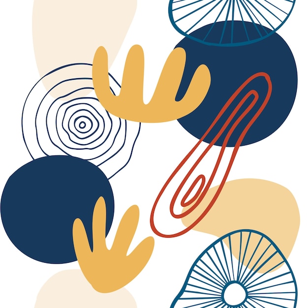 Vibrant Abstract Shapes in Earthy Tones | Jiffy Designs