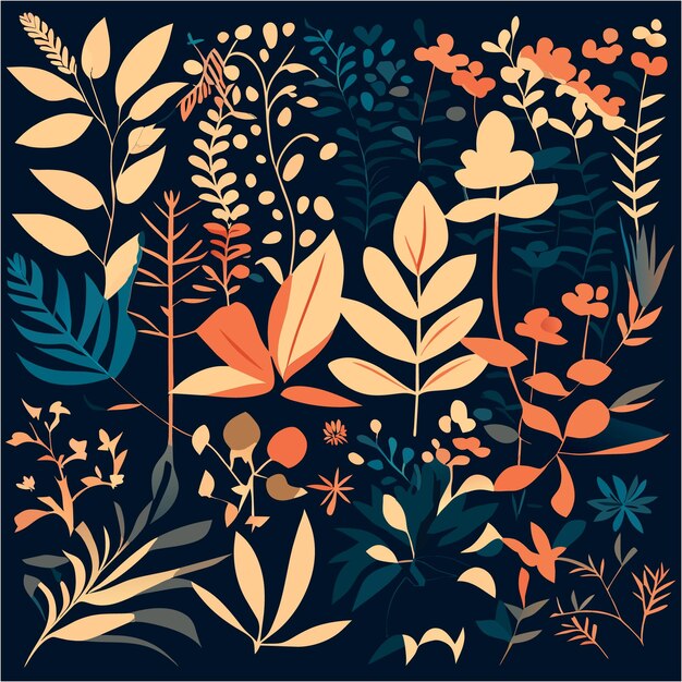 Enchanting Botanical Tapestry: A Vibrant Nature-Inspired Design | Jiffy ...