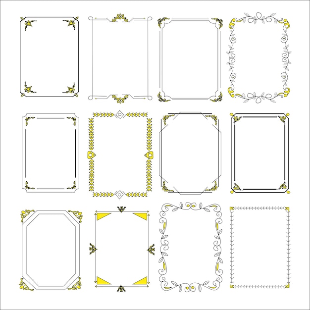 Elegant Ornamental Frames with Floral and Geometric Patterns | Jiffy ...