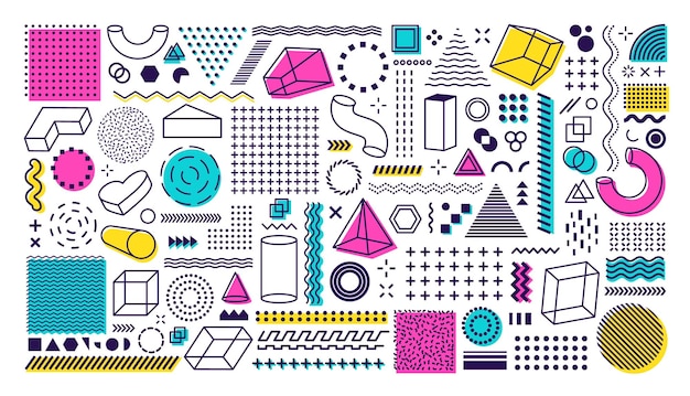Vibrant Collection of Geometric Shapes and Patterns | Jiffy Designs