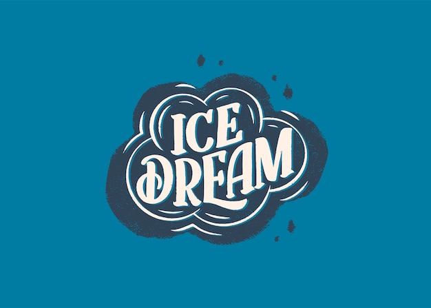 Delightful Ice Cream Lettering Design in Retro Style | Jiffy Designs