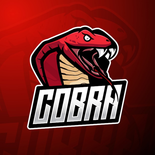 Fierce Cobra Logo with Bold Lettering on Red Background | Jiffy Designs