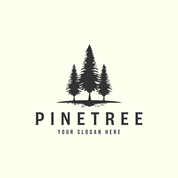 Majestic Pine Trees Silhouette Logo Design | Jiffy Designs