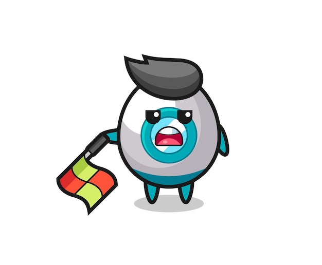 Adorable Cartoon Character Waving Colorful Flag | Jiffy Designs
