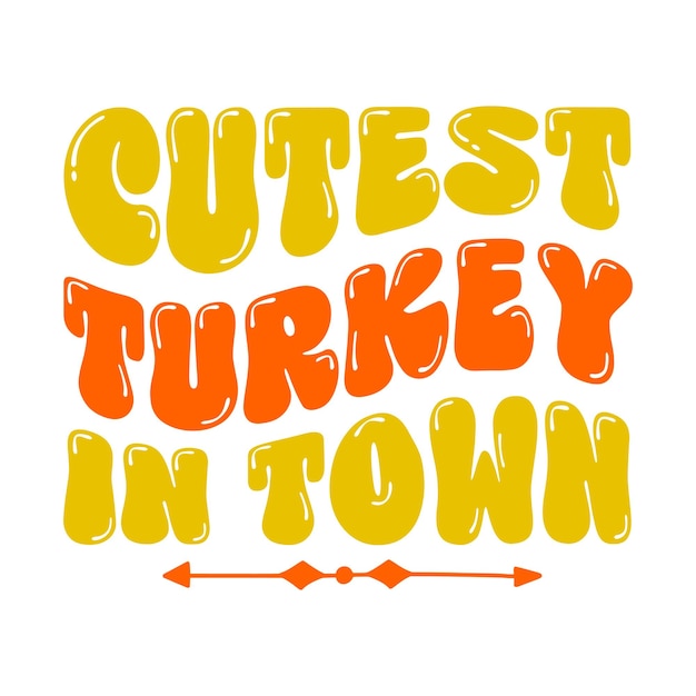 Vibrant Retro-Inspired Turkey Typography Design | Jiffy Designs