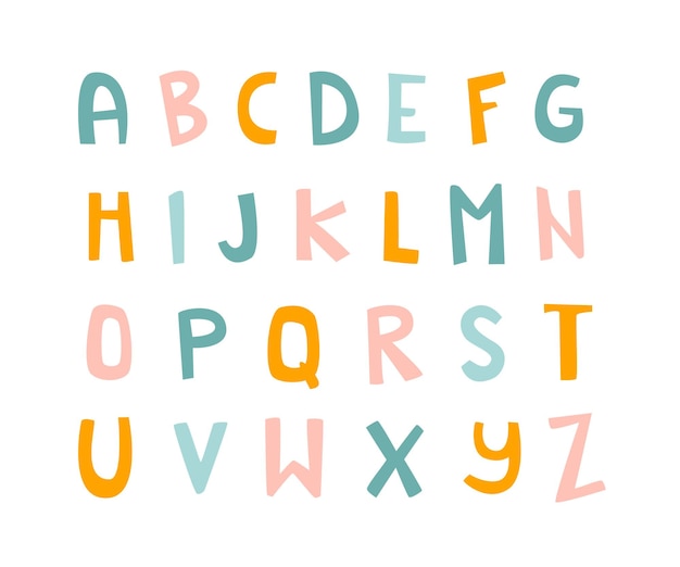 Vibrant Handwritten Alphabet with Playful Color Palette | Jiffy Designs