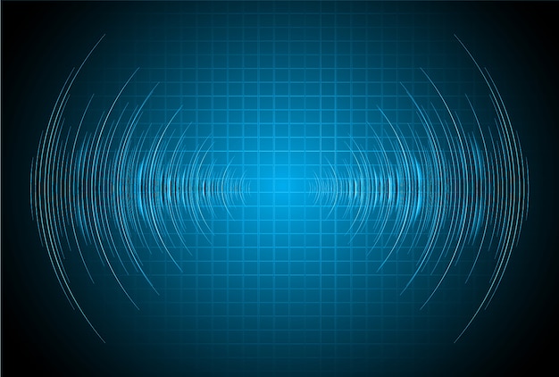 Vibrant Blue Concentric Circle Design on Grid Background | Jiffy Designs