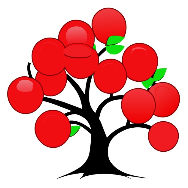 Vibrant Red Apple Tree with Lush Foliage | Jiffy Designs