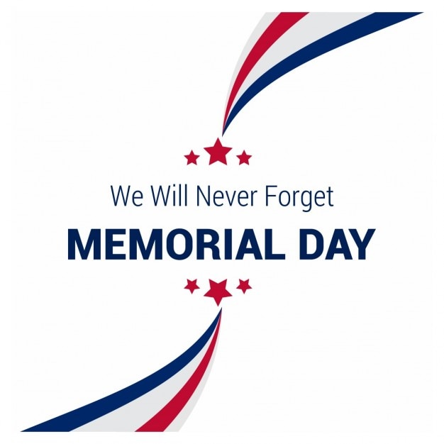 Memorial Day Patriotic Graphic with Waving American Flag Stripes ...