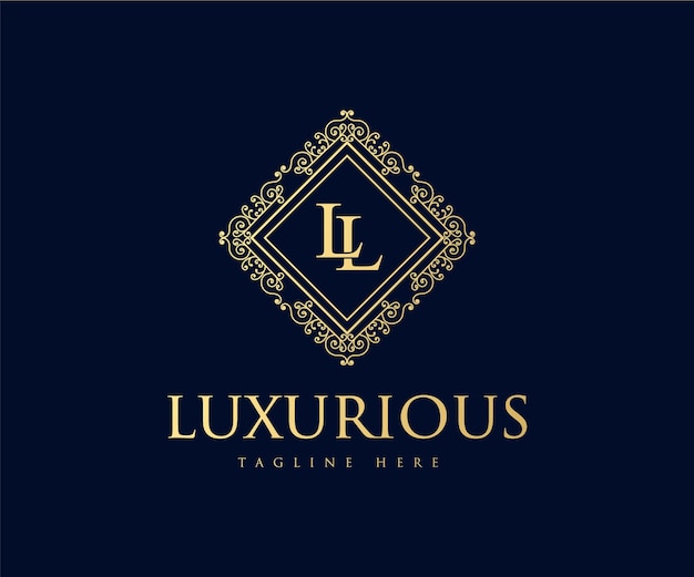 Elegant Monogram Emblem with Decorative Flourishes | Jiffy Designs