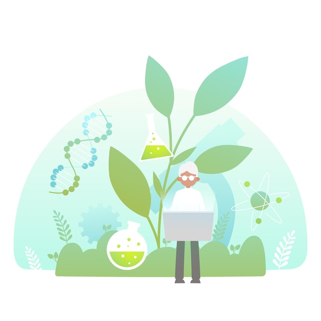 Vibrant Nature-Inspired Illustration with Scientist Character | Jiffy ...