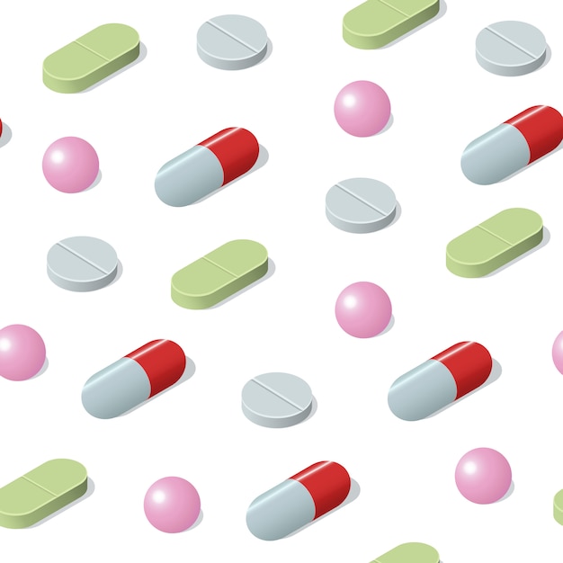 Vibrant Pharmaceutical Mosaic: A Playful Pill Pattern | Jiffy Designs