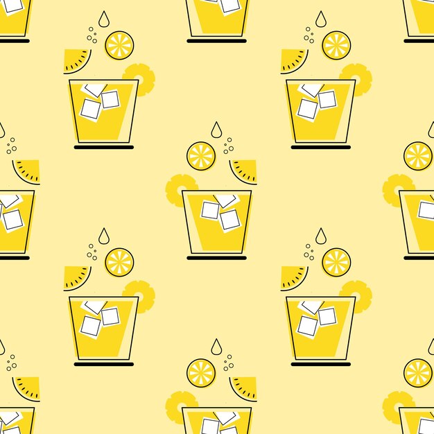 Refreshing Lemonade Illustrations - Vibrant Citrus Drink Pattern ...