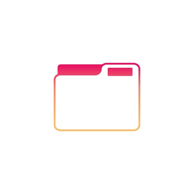 Vibrant Folder Icon with Gradient Accents | Jiffy Designs