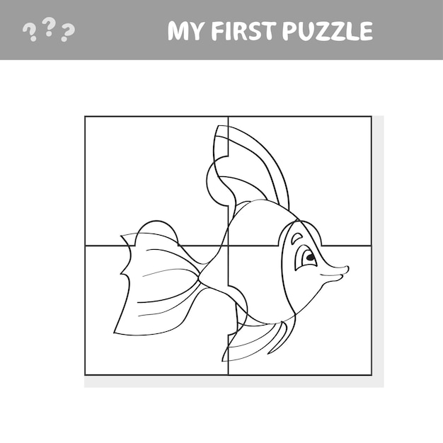 Adorable Aquatic Creature: A Playful Fish Puzzle | Jiffy Designs