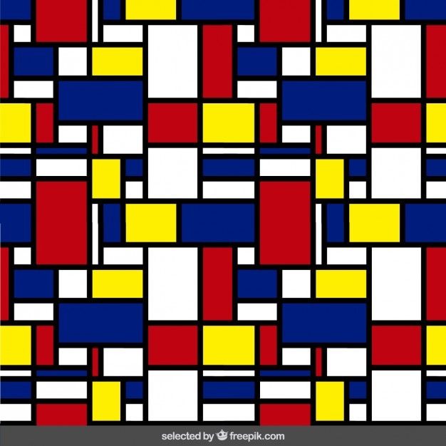 Geometric Pattern with Primary Colors and Rectangles | Jiffy Designs