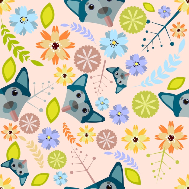 Vibrant Floral Pattern with Butterflies and Geometric Shapes | Jiffy ...
