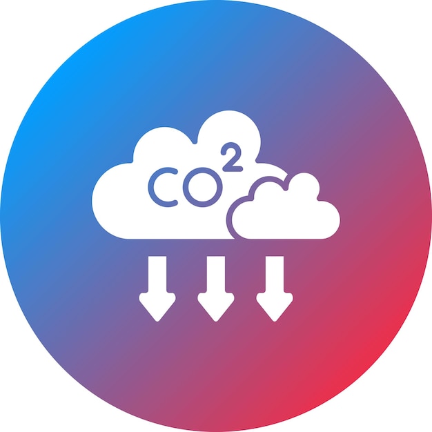 Vibrant CO2 Emission Cloud Icon with Gradient Background | Jiffy Designs