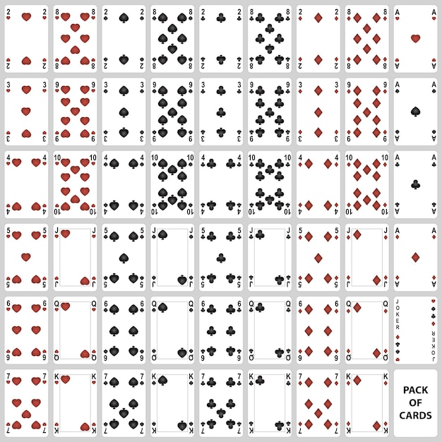 Vibrant Deck of Playing Cards with Diverse Suit Symbols | Jiffy Designs