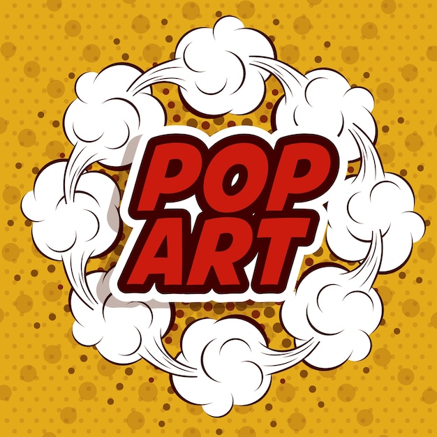 Explosive Pop Art Text with Smoke Cloud Illustration | Jiffy Designs