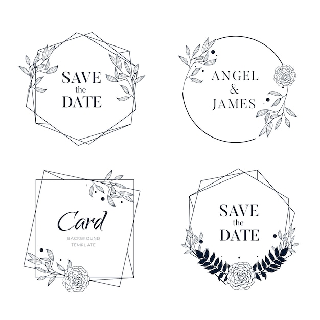 Elegant Floral Frames with Calligraphic Text for Invitations | Jiffy ...