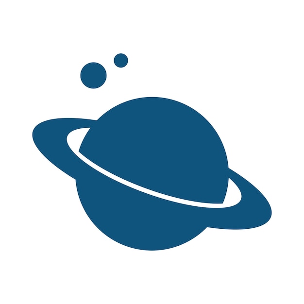 Minimalist Blue Planet with Orbiting Spheres | Jiffy Designs