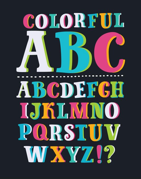 Vibrant and Playful Alphabet Design for Creative Projects | Jiffy Designs