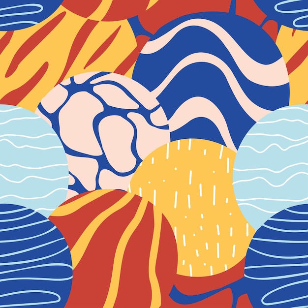 Vibrant Abstract Landscape with Flowing Shapes and Textures | Jiffy Designs