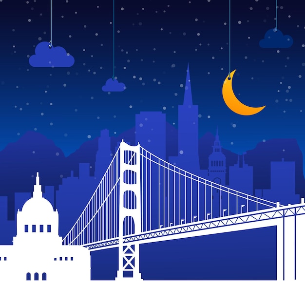 Enchanting Cityscape Under the Starry Night Sky | Jiffy Designs