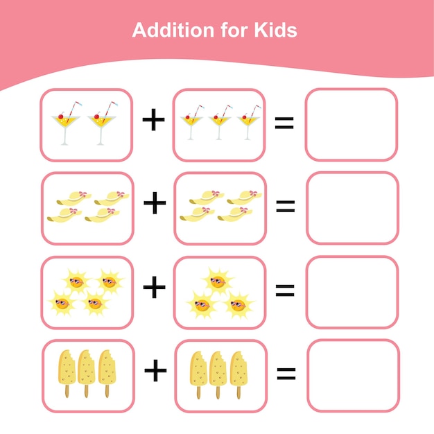 Fun Addition Exercises with Vibrant Illustrations | Jiffy Designs