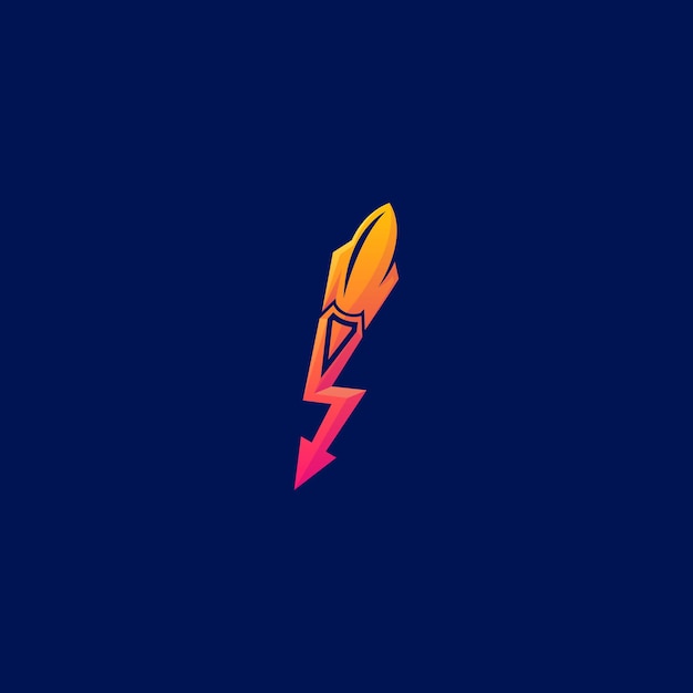 Vibrant Thunderbolt Symbol on Striking Navy Background | Jiffy Designs