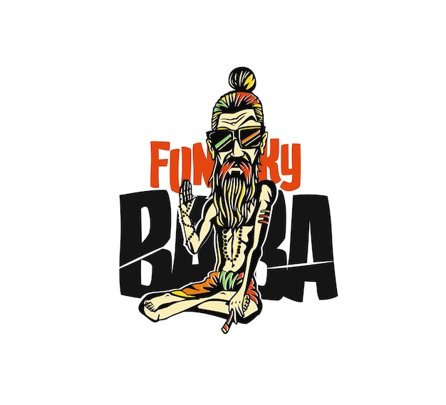 Funky Samurai Warrior with Vibrant Tribal Tattoo Design | Jiffy Designs