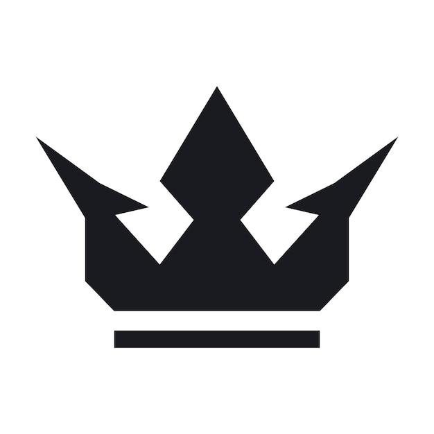 Regal Black Crown Silhouette with Geometric Shapes | Jiffy Designs