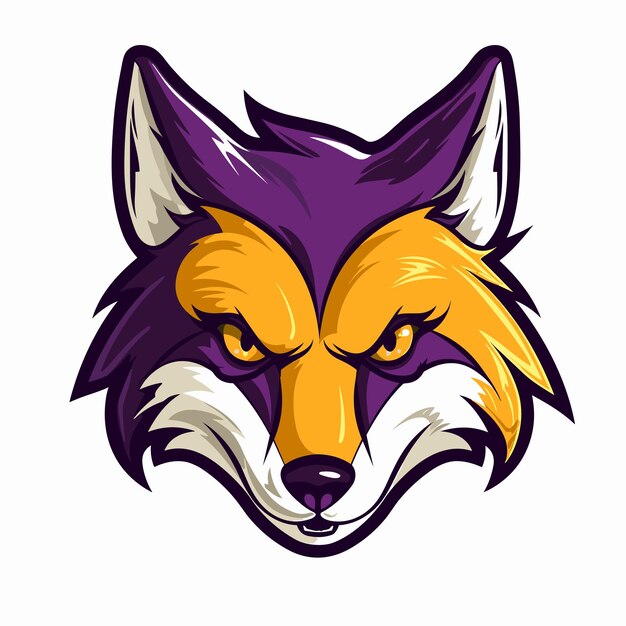 Fierce and Fearless: The Captivating Purple Fox Mascot | Jiffy Designs