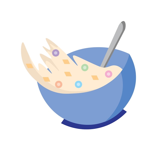 Colorful Cereal Bowl with Spoon - Breakfast Delight | Jiffy Designs