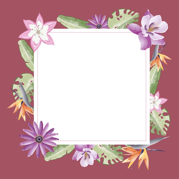 Vibrant Floral Frame with Blank Space for Text | Jiffy Designs