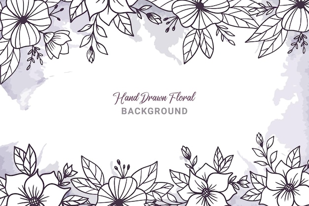 Elegant Floral Arrangement with Delicate Hand-Drawn Flowers | Jiffy Designs