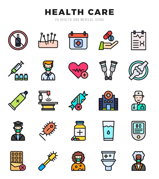 Comprehensive Collection of Diverse Medical and Healthcare Icons ...
