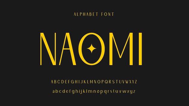 Elegant and Captivating Naomi Alphabet Font | Jiffy Designs