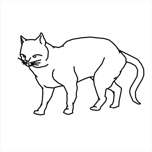 Vector Design Sketch Of A Cat Walking | Jiffy Designs