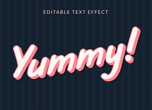 Delectable Pink Retro Text with Glossy Finish | Jiffy Designs