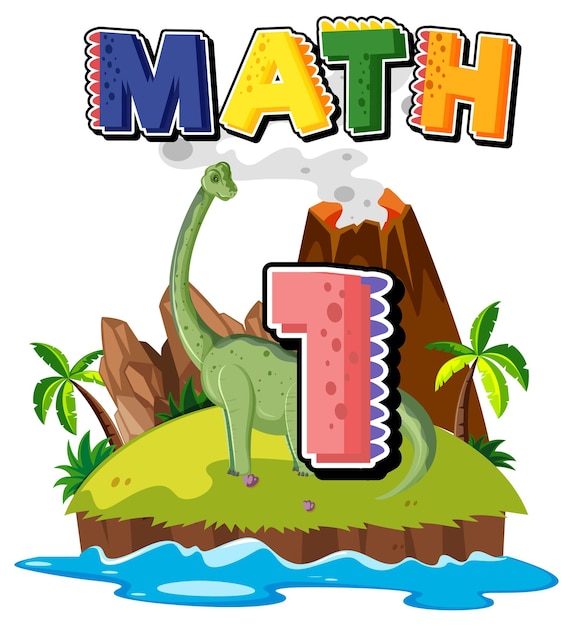 Colorful Dinosaur Math Adventure on Tropical Island | Jiffy Designs
