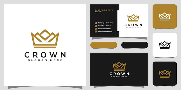Regal Gold Crown Logo and Branding Elements | Jiffy Designs