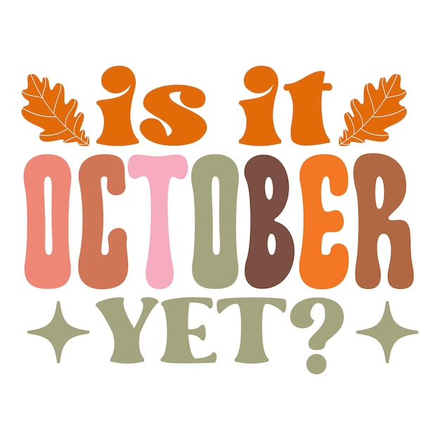 Vibrant Autumn Lettering with Oak Leaves and Stars | Jiffy Designs