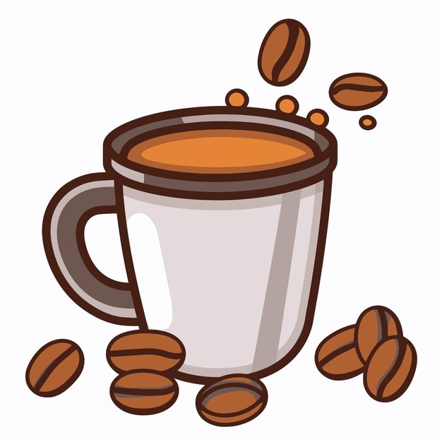 Aromatic Coffee Cup Surrounded by Roasted Beans | Jiffy Designs