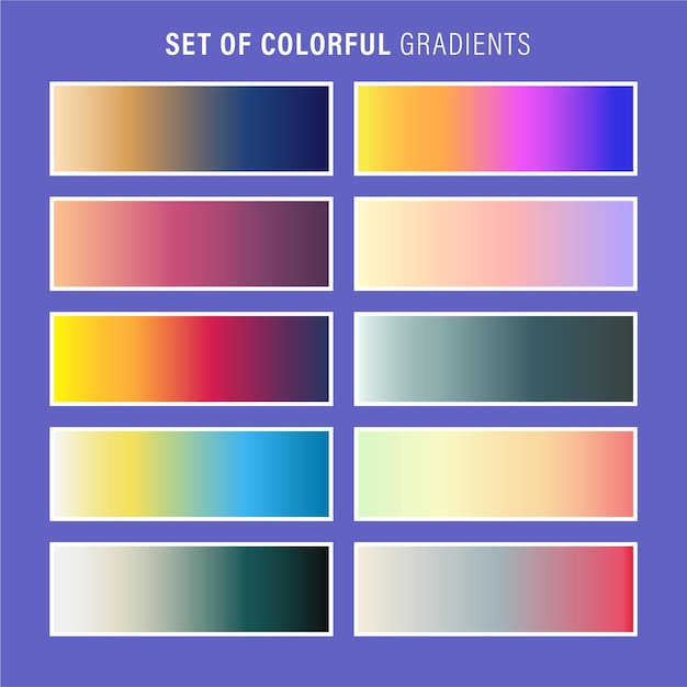 Vibrant Gradient Palette with Diverse Color Combinations | Jiffy Designs